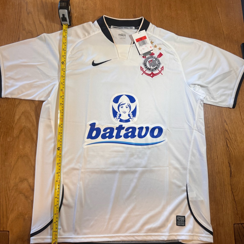 Nike White and Black Soccer Jersey